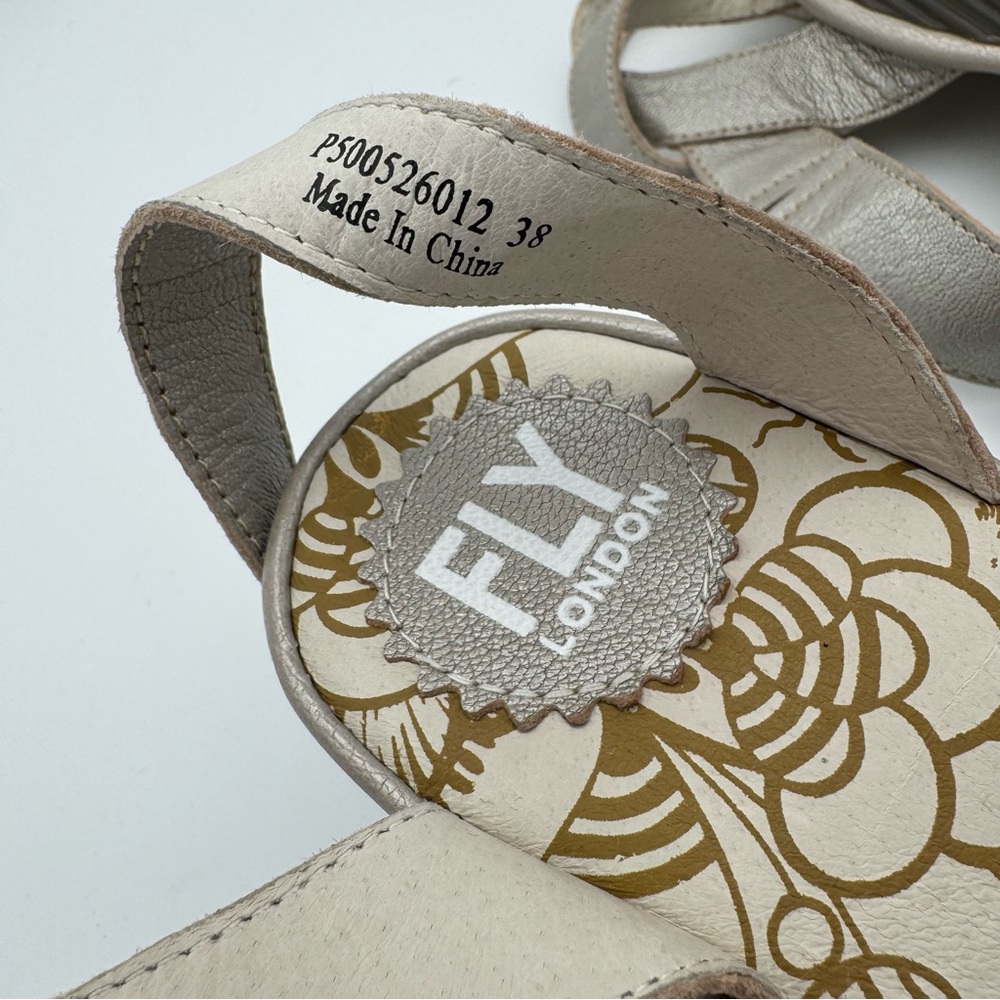 Fly London sz 38 Yesk Sandal Wedge - Picture 5 of 7